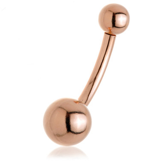 TL - 14ct Internal Gold Plain Navel Bar