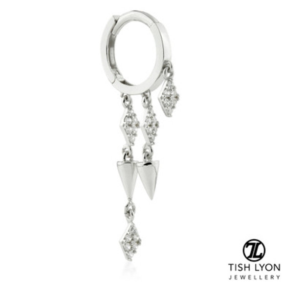 TL - Gold Triple Spiked Chain Hinge Ring