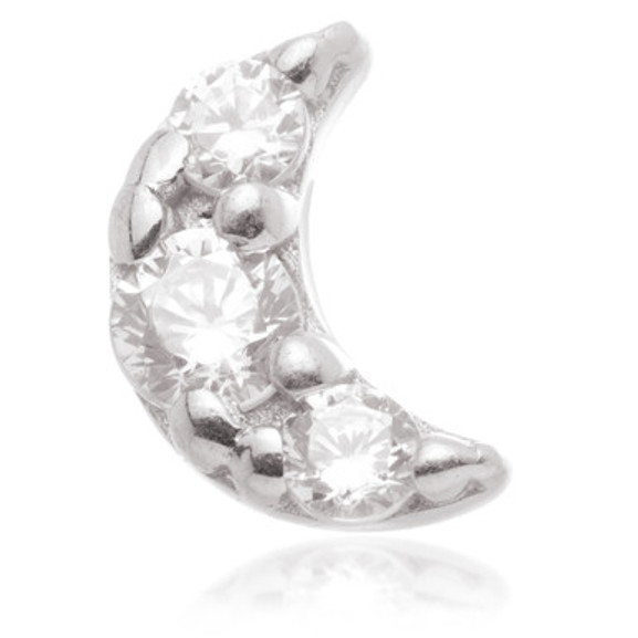 TL - 14ct Internal Gold Crescent Moon Gem Attachment