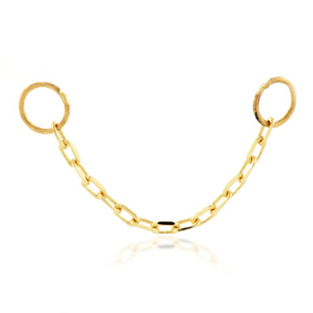 TL - 14ct Gold Hanging Chain Charm-14K-35-Y