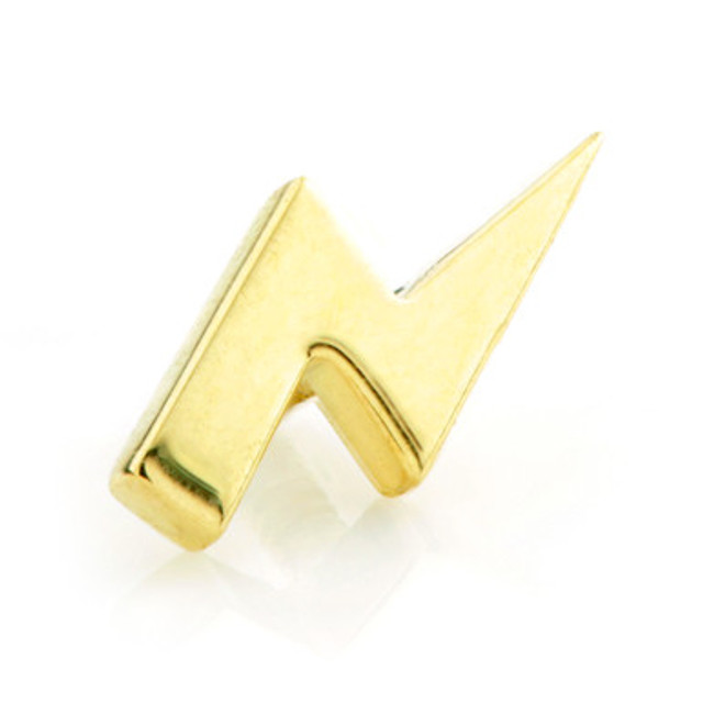 TL - 18ct Gold Lightning Bolt Internal Thread Attachment
