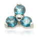 TL - 14ct Internal Gold Trinity London Blue Topaz Attachment