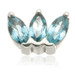 TL - 14ct Internal Gold Triple Marquise London Blue Topaz Attachment