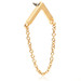 TL - 14ct Gold Internal V Hanging Chain Attachment