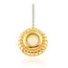 TL - 14ct Threadless Gold Front Facing Millegrained Round Opal Pin Attachment