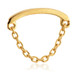 TL - 14ct Threadless Curved Bar & Chain Attachment