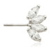 TL - 14ct Gold Threadless Front Facing Marquise Gem Cluster Pin Attachment