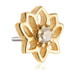 TL - 14ct Threadless Open Lotus Flower Gem Pin Attachment