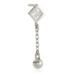TL - 14ct Threadless Rhombus Gem & Ball Attachment