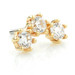 TL - 14ct Threadless Gold Pin Attachment With Triple Gem -Y