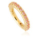 TL - 14ct Gold Pavé Pink Sapphire Eternity Hinge Ring