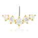 TL - 14ct Threadless Gold Front Facing Prong 5 Gem Pin Attachment