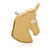 TL - 14ct Solid Gold Threadless Unicorn Head with Gem Attachment