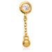 TL - 14ct Threadless Round Gem & Ball Attachment