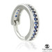 TL - 14ct White Gold Sapphire Channel Hinge Ring - 1.2x8mm