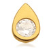 TL - 14ct Threadless Single Jewelled Pear Attachment