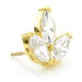TL - 18ct Yellow Gold Marquise Fleur-de-Lis Gem Threadless Attachment