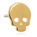 TL - 14ct Solid Gold Threadless Half Skull Attachment