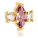 TL - 14ct Internal Amethyst Marquise & Double Round Gem Attachment