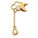 TL - 14ct Threadless Jewelled Cloud & Moon Attachment