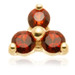 TL - 14ct Gold Internal Trinity Garnet Attachment