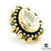 TL - 18ct Yellow Gold Milli Grain Pear Gem Internal Thread Attachment