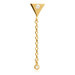 TL - 14ct Threadless Triangular Chain Pin Attachment