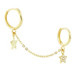 TL - 9ct Pavé Gem Star Plain Star Double Ring