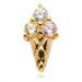 TL - 14ct Solid Gold Internal Jewelled Ice Cream Attachment