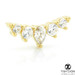 TL - 18ct Yellow Gold Crescent Gem Internal Thread Attachment