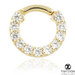 TL - Gold Pavé Gem Covered Daith Septum Ring