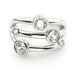 TL - Silver CZ Banded Hinge Ring