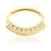TL- 18ct Gold Multi Jewelled Swarovski Daith Ring