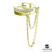 TL - 14K Gold Gems and Chain Hinge Ring