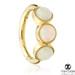 TL - Gold Triple Opal Hinge Ring