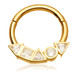 TL - Gold Multi Shaped Jewelled Daith Septum Ring