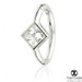 TL - Gold Square Gem Hinge Ring