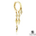 TL - Gold Triple Spiked Chain Hinge Ring