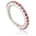 TL - Gold Rhodolite Pave Eternity Hinge Ring