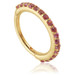 TL - Gold Rhodolite Pave Eternity Hinge Ring