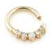 Solid 14ct Gold Front Facing Diamond Hinge Ring
