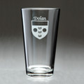 Irish Coat of Arms Pint Glass - Set of 4 (Sand Etched)