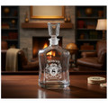 Whiskey Decanter with Coat of Arms - (Sand Etched)