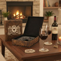 Irish Coat of Arms Wine Tool Set - Rustic Brown The Irish Rose Gifts