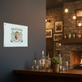 Small Irish Coat of Arms White Flag - 16"x 10.5" inches The Irish Rose Gifts