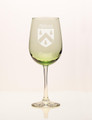 Irish Coat of Arms Green Wine Glass Set - Set of 4 (Sand Etched)