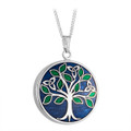 Solvar Rhodium Enamel Tree of Life Pendant -S46695B | Irish Rose Gifts