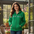 Kelly Ireland Embroidered Hoodie - Kelly Green The Irish Rose Gifts