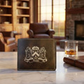 Irish Coat of Arms Rustic Leather Wallet - bifold The Irish Rose Gifts