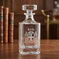 Irish Coat of Arms Square Whiskey Decanter